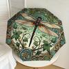 1PC Dragonfly pattern Automatic Open/Close Umbrella with Windproof, 8-Rib Sturdy Canopy, Durable Ribs, Fashionable Design, Outdoor Accessory, Fun Prin