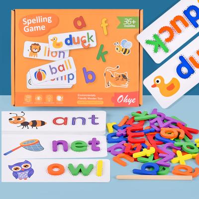 Kinder Frühe Bildung 26 Englisch Brief Karte Rechtschreibung Praxis Pädagogisches Spielzeug Wort Rechtschreibung Spiele