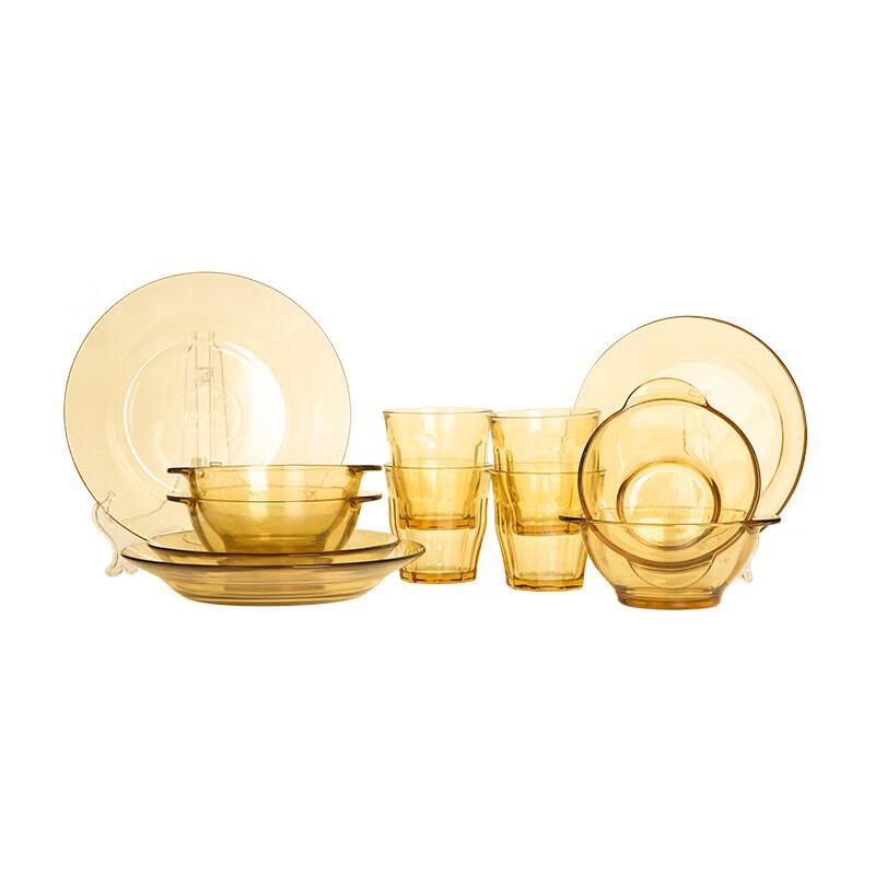 PYREX Corning Shiny 12-Piece Glass Dinnerware Set