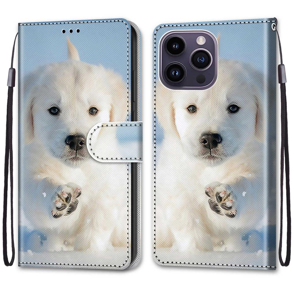 Luxury Painted Leather Case Wallet Book Style Protective Cover for iPhone 16 15 14 13 12 11 Pro MAX 16Pro 15Pro 14Pro 16Plus 15Plus 12mini SE4 (2025)