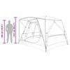 7 Person Family Tent with Roof Green 400 x 350 x 212 cm