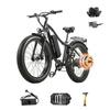 BURCHDA RX02 1500W 80 KM 26-inch Electric Mountain Bike 48V16AH Lithium Battery Fatbike Electric Bike for Adults Motorcycle