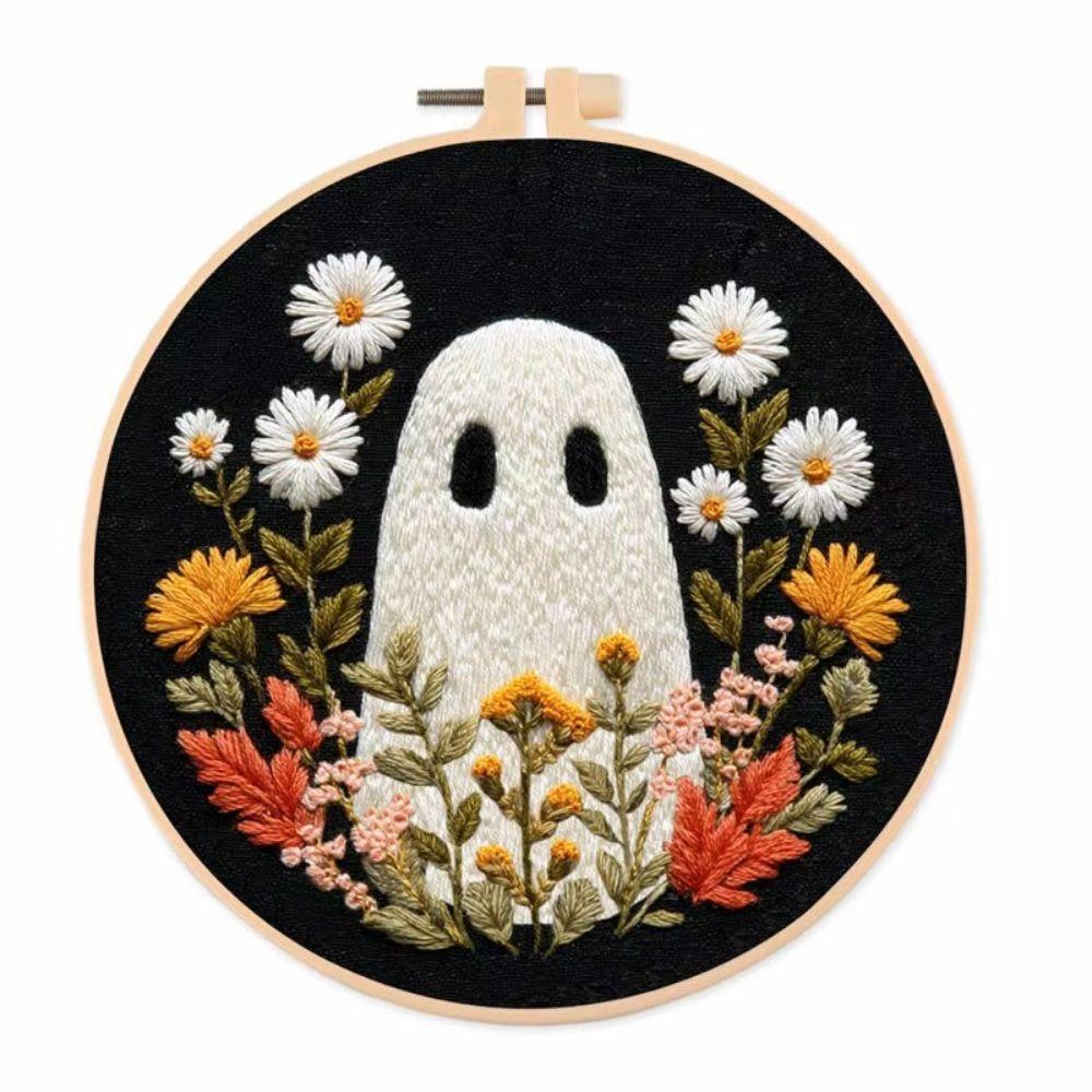 English Instructions DIY Embroidery Kit Beginner Friendly Halloween Embroidery Home Craft Activity