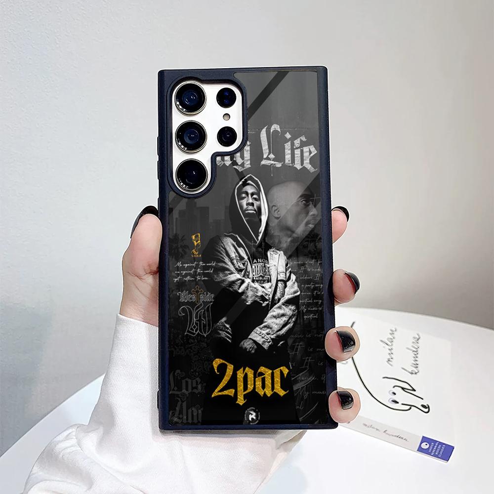 Rap Singer Tupac Shakur Phone Case For Samsung Galaxy S26 S25 S24 S23 S22 S21 S20 FE Edge Pro Plus Ultra PC+TPU Cover