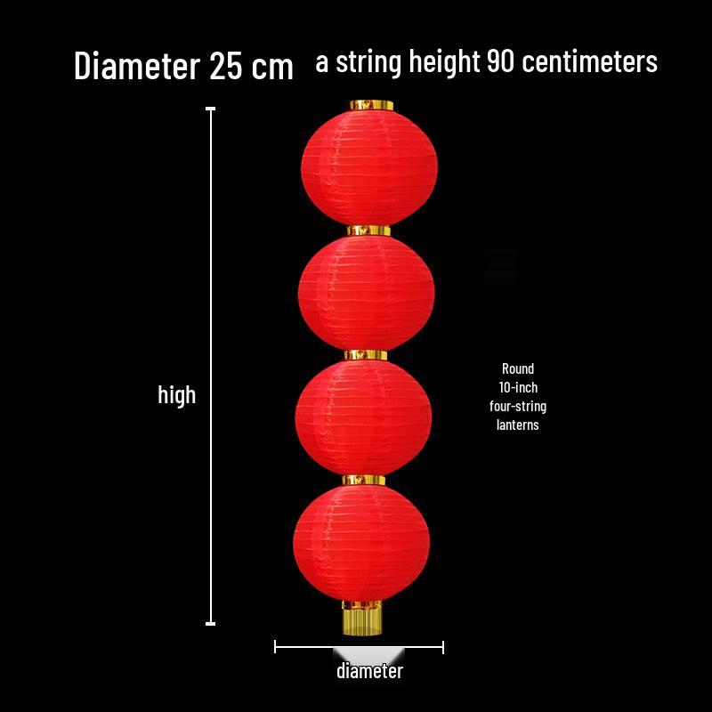 Outdoor Waterproof Gourd Lanterns: Red String Hanging Ornaments for New Year and Mid-Autumn Festivals