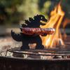 Dinosaur Funny Hot Dog Holders for Grill BBQ Stand Metal BBQ Skewer Rack for Outdoor Picnics Family Gatherings