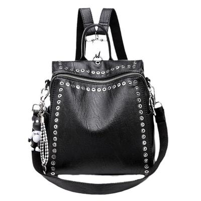 Rucsac de damă cu nituri în stil coreean 2024: Geantă de călătorie la modă, personalizată, multifuncțională