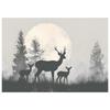 Fun-L039 Cartoon Forest Elk Bedroom Living Room Home Background Wall Landscaping Decorative Wall Stickers
