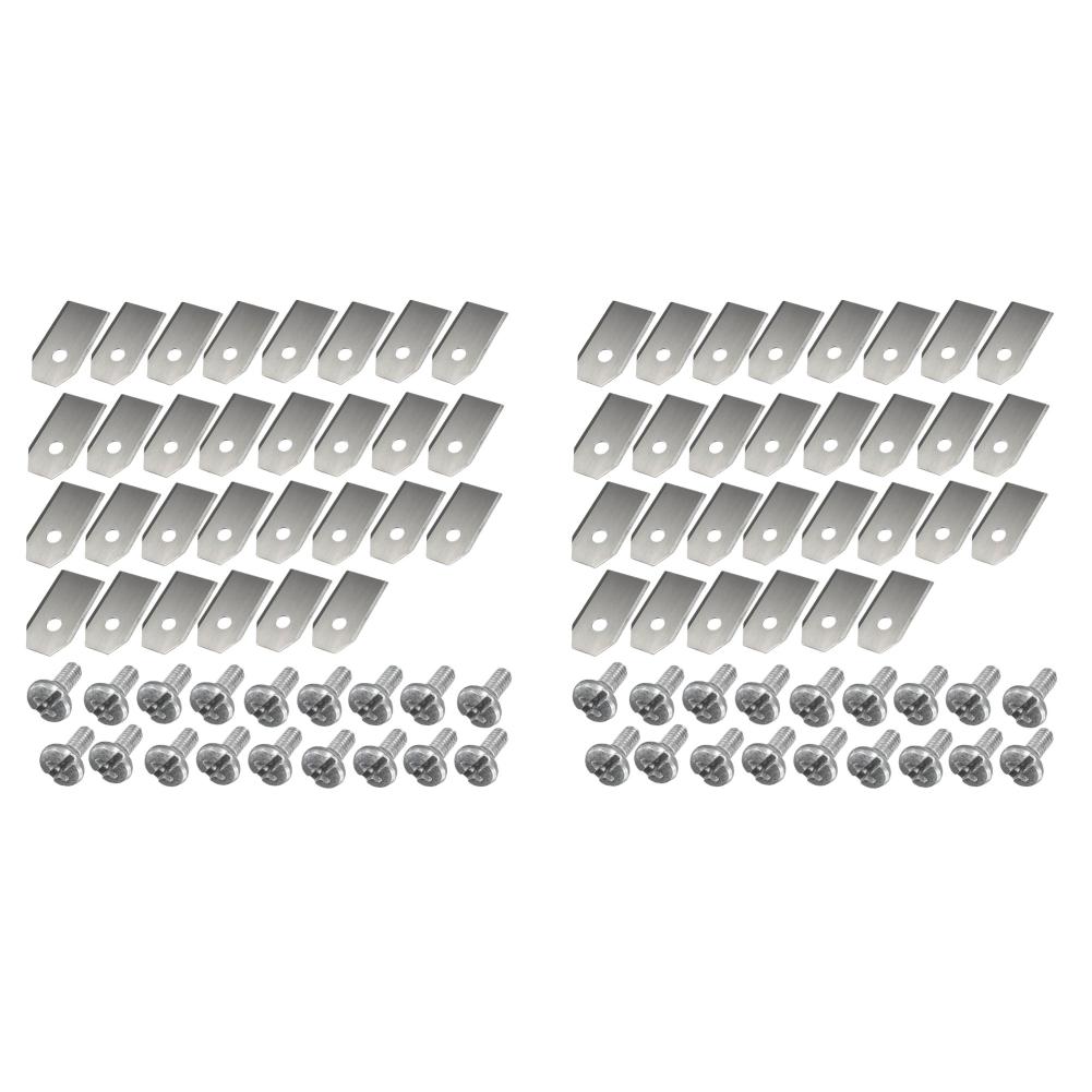18-60PCS Lawn Mower Cutting Blades Set Stainless Steel Trimmer Blade Compatible with Gardena/Yardforce Cutter Blades Replacement
