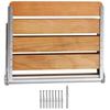 Folding Oak Shower Seat 16.1" X 13.4" Wall Mounted Shower Bench 440 Lbs