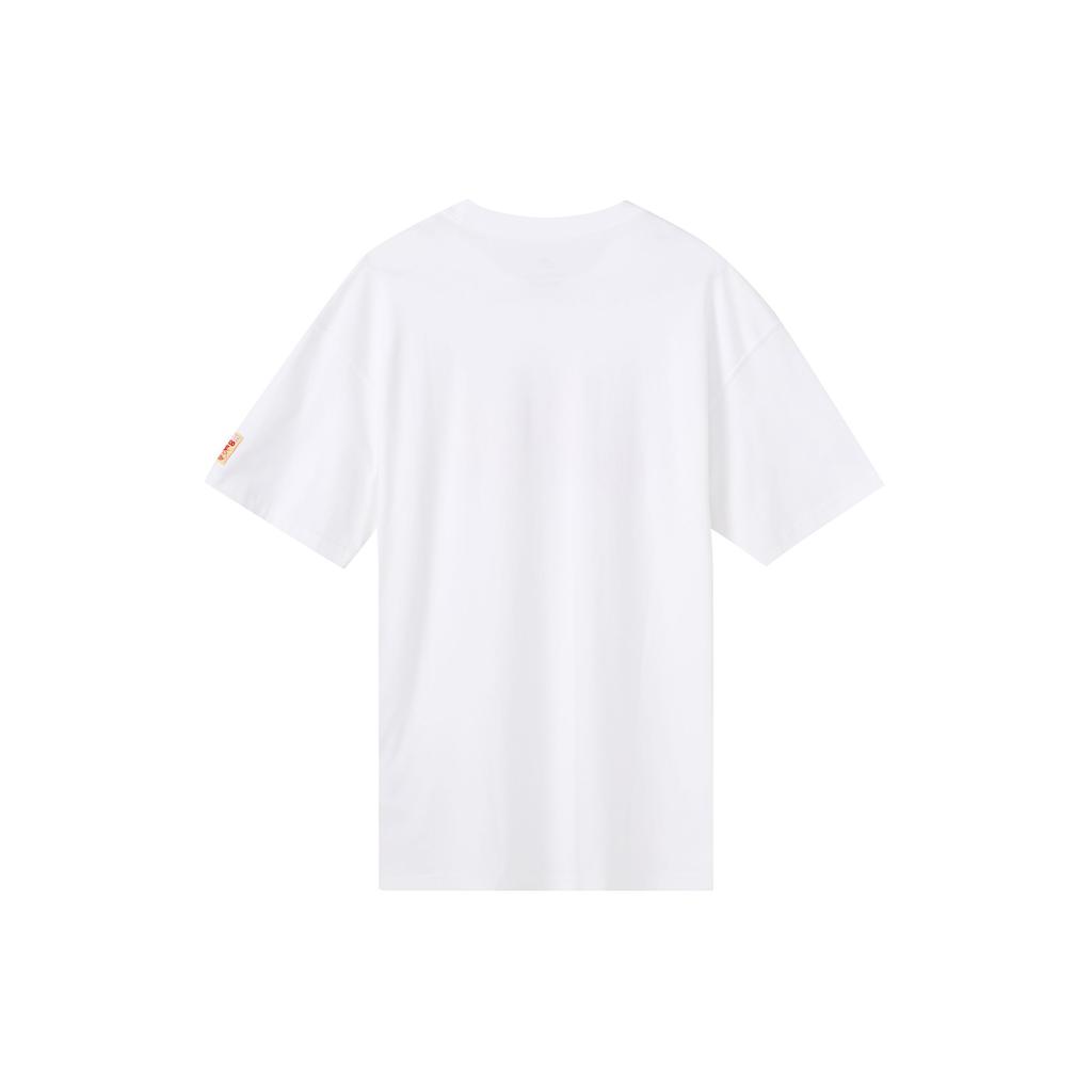 Nike Solid Color Logo Print Crew Neck Pullover Short Sleeve T-Shirt With Drop Shoulder Men Tops White FB9804-100