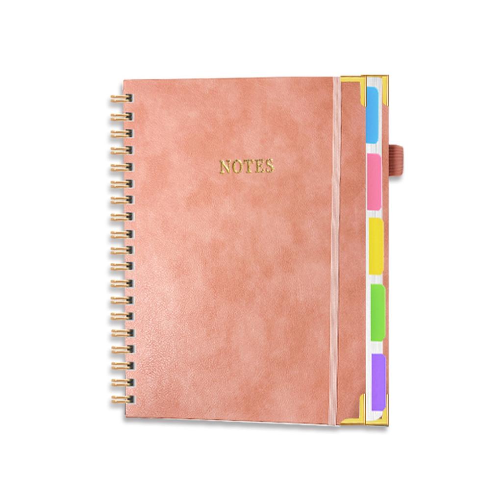 PU Leather Spiral Notebook Budget Cash Planner for Students & Business