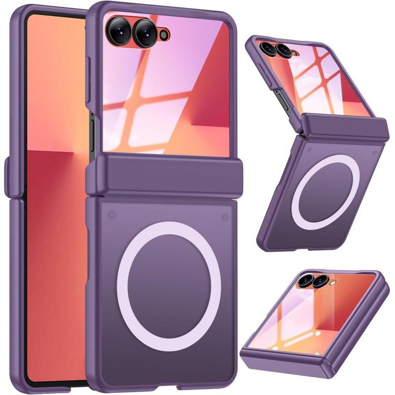 Galaxy Z Flip 8 Case With Magnetic Snap-on Design Frosted Matte Finish Full Coverage Protection Built-in Screen