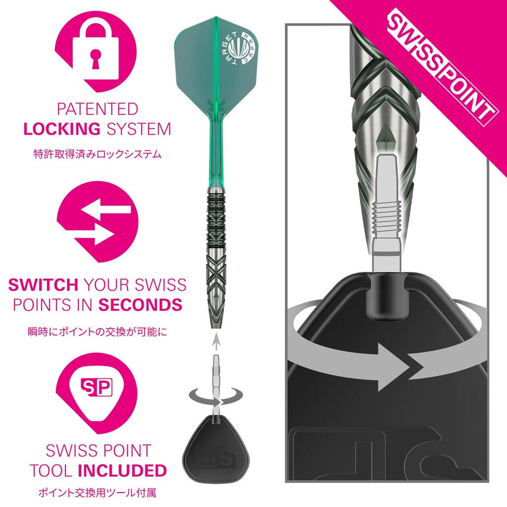 TARGET THE MIRACLE GEN-6 90% Tungsten 23g SP Steel Tip Darts