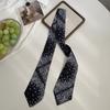 Long Silk Scarf Retro Floral Neck Small Scarf High-end Tie Decorative Chiffon Thin Hair Tie