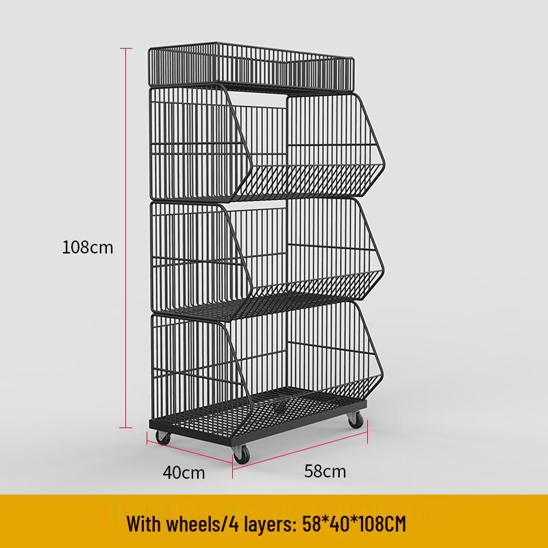 Multi-Layer Stackable Display Basket for Snacks & Vegetables