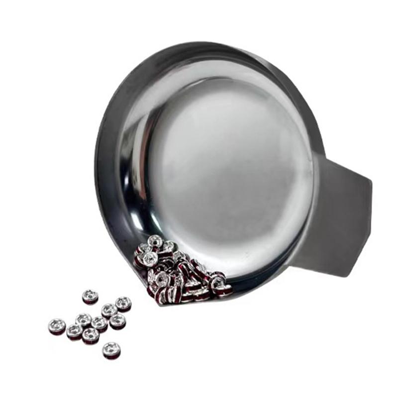 2Pieces Compact Stainless Steel Weighing Trays Dishes for Home and Kitchen Use for Precise Jewelry and Herb Measurements