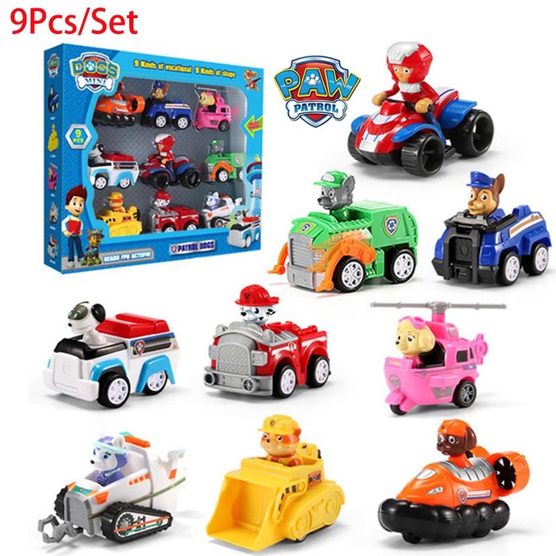 Patrol Toys Paw Pull Back Cars Vehicle Set Kids Birthday Xmas Collections Gifts