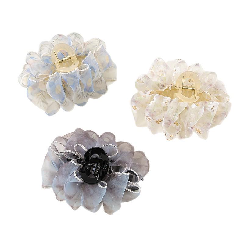 Elegant Retro Gradient Hair Clip: High-Grade Gauze Hairpin for Women