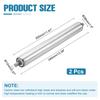 Uxcell Stainless Steel Conveyor Rollers, 1.5" Diameter, 12" Long, Gravity Transmission Replacement Parts, Zinc Plated Ends (Silver, Pack of 2)