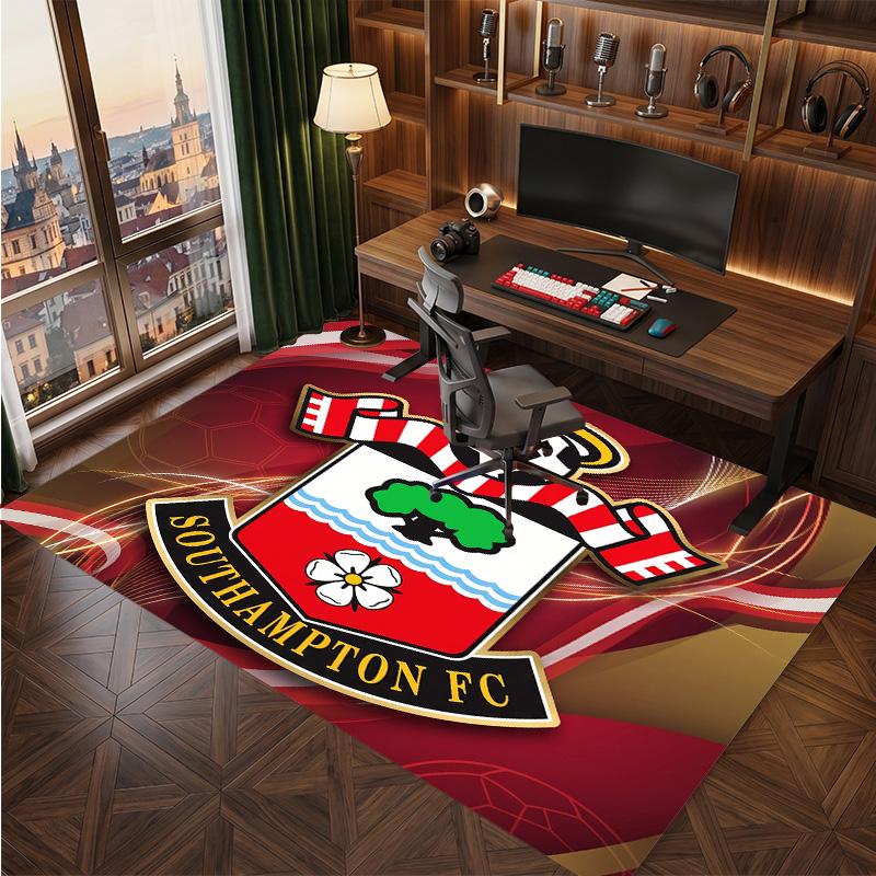 Tappeto in Velluto di Cristallo con Stampa del Southampton Football Club, Comodo Assorbente d'Acqua Antiscivolo per Pavimenti Interni