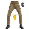 Mens Motorcycle Riding Pants With Removable Armor Pads All-Season Off-Road Biker Jeans Cotton Protective Trousers