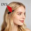Unisex Devil Horn Hair Barrettes 2Pcs Halloween Red Bat Wings Clips, 3D Wing Hairpin, Cute Little Pins Gothic Pins, Accessories for Women Girls