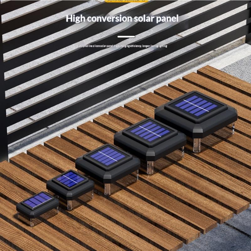 1Pcs Ip65 Waterproof Solar Fence Lamp Solar Led Light Post Cap Lights Led Fence Lighting Fence Warm White Home Garden Decoration
