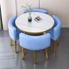 Modern Reception & Meeting Table Set: Office & Leisure Round or Square Dining Table with Chairs.