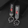 1PC Carbon fiber Car Keychain Key Ring Metal Leather For Toyota GR GAZOO RACING Toyota Yaris Hilux Corolla Prius Accessories