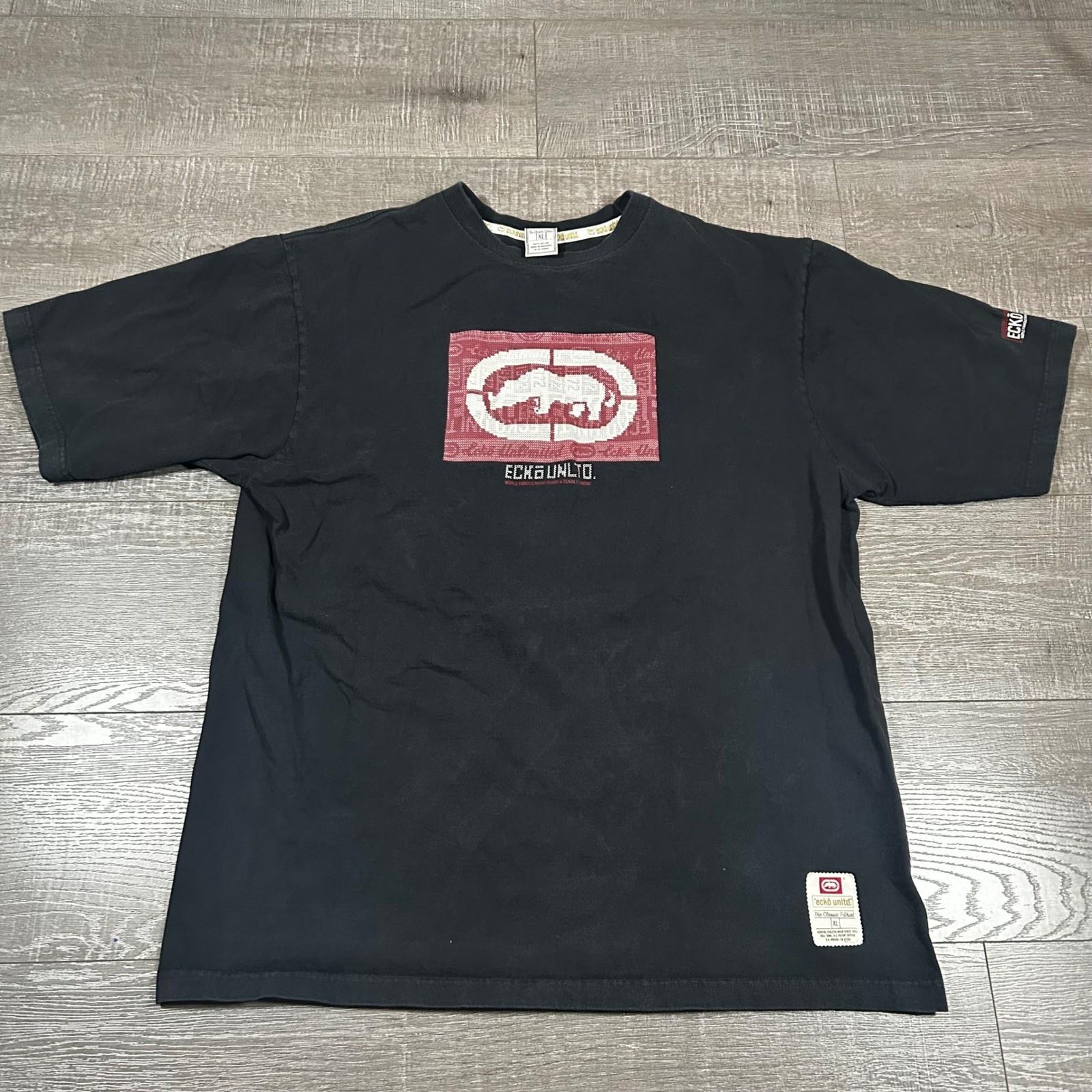 Ecko Unltd Rhino Logo Graphic T Shirt Black XL The Classic Tee World Famous Unisex T-Shirt S