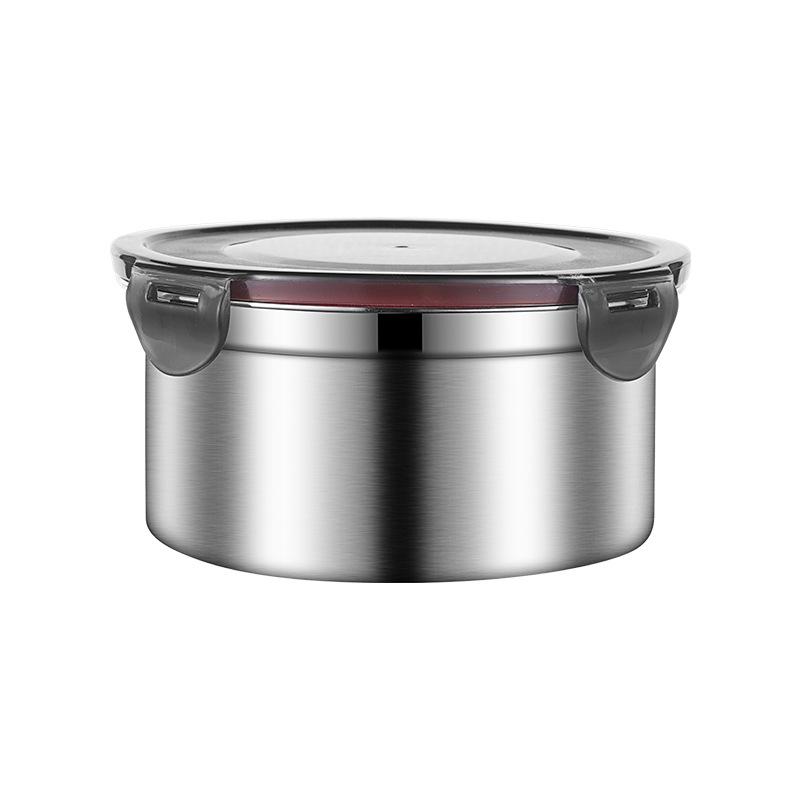 304 Edelstahl Aufbewahrungsschale für Lebensmittel - Lebensmittelqualität, Kühlschrankgeeignet, Versiegelter Behälter für Obst und Suppen