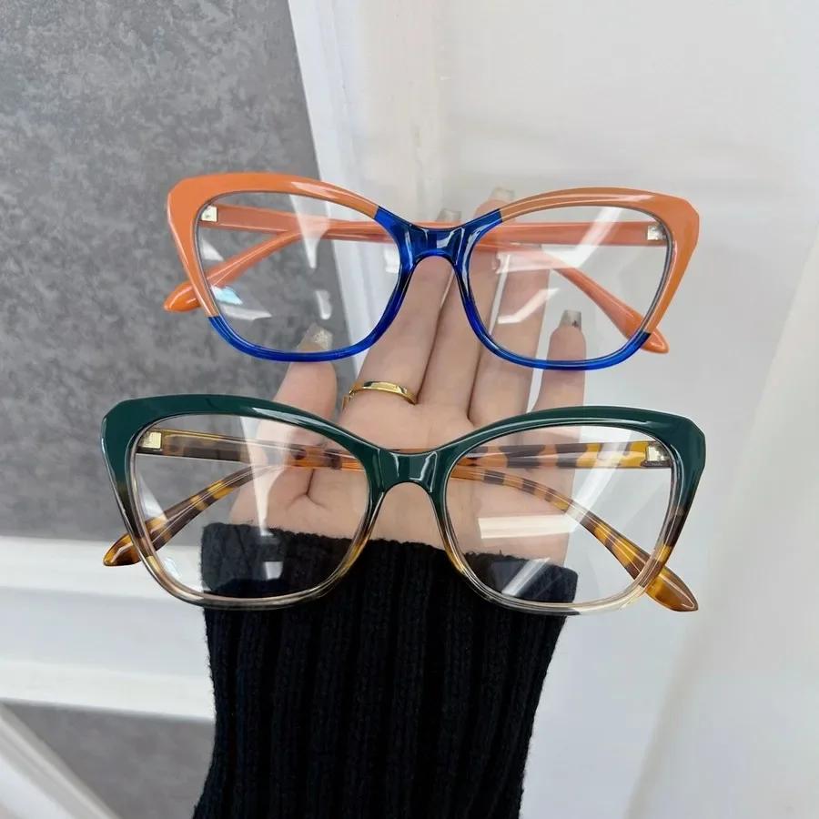 Fashion Luxurious Cat Eye Eyeglasses Frames Women Men Transparent Clear Brand Designer Optical Lovely Frame Oculos