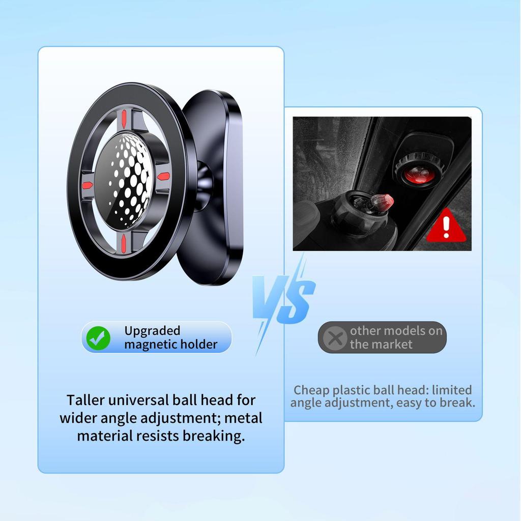 Golf Cart Phone Holder 360 Degree Rotatable Golf Cart Magnetic Phone Mount Alloy Smartphone Stand for Men Women Course Travel