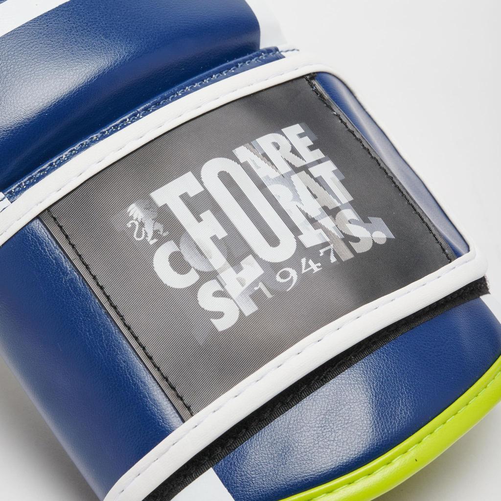 LEONE 1947 Boxing Gloves Unisex [LOGO WACS] Synthetic Leather Outer PU Pad Velcro Fastener (10oz) Blue GN333 [Genuine Product]