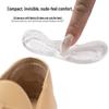 GEL Heel Stickers: Soft, Anti-Wear, Anti-Slip, Invisible Cushion with Massage and Shock Absorption for High Heels.