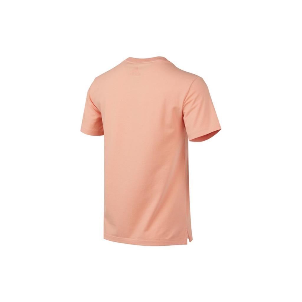 adidas Shiny Bos Gradient Logo Print Sport Round Neck Short Sleeve T-Shirt Women Tops Apricot H09749