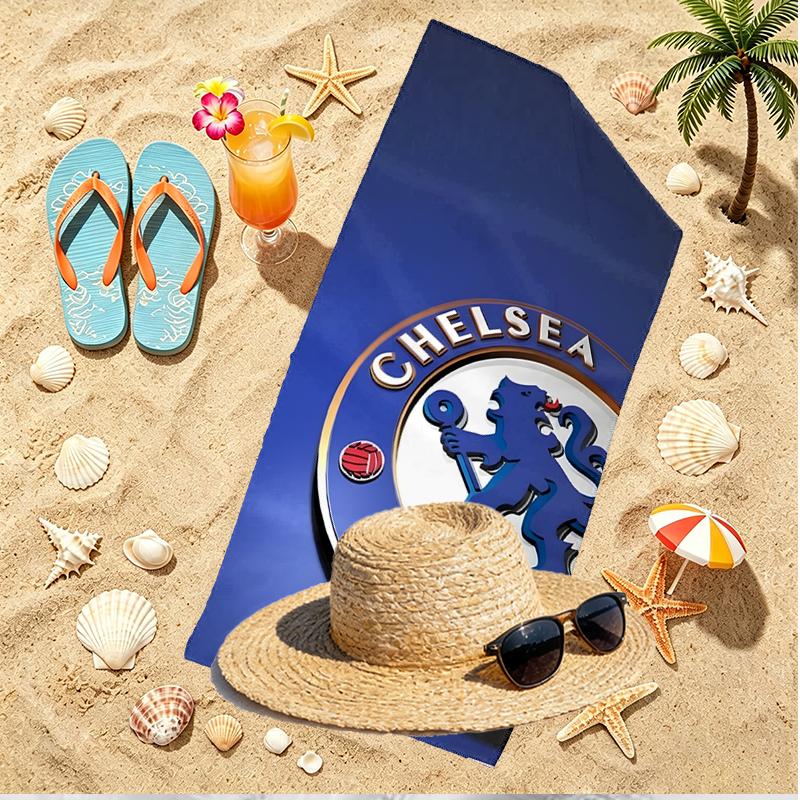 Chelsea F.C Print Beach Towel, Versatile Lightweight Absorbent Beach Towel for Pool Surf Yoga Bathroom, Perfect Birthday Holiday Gift