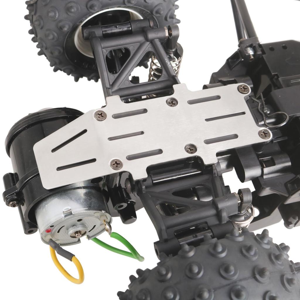 XBERSTAR RC Chassis Armor for Tamiya 1/10 Hornet EVO RC, Front and Rear Chassis Guards, Stainless Steel Skid Plates