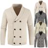Autumn Men's Solid Color Knitted Sweater Casual Youth Double-breasted Cardigan Outer Sweater