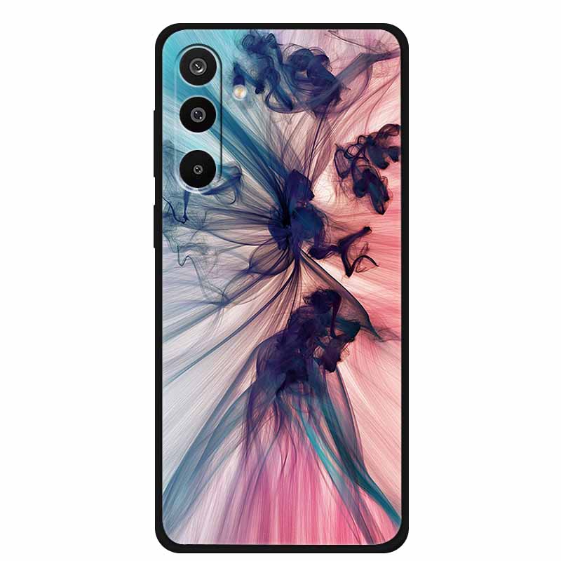 For Samsung Galaxy A36 5G Case Flowers Printed Silicone Phone Cases Cover for Samsung A26 5G TPU Shells A 26 36 Black TPU Coques