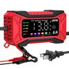 12V 6A Overvoltage Protection Intelligent Pulse Repair Car Battery Charger Voltage Temperature Detection Digital LCD Display