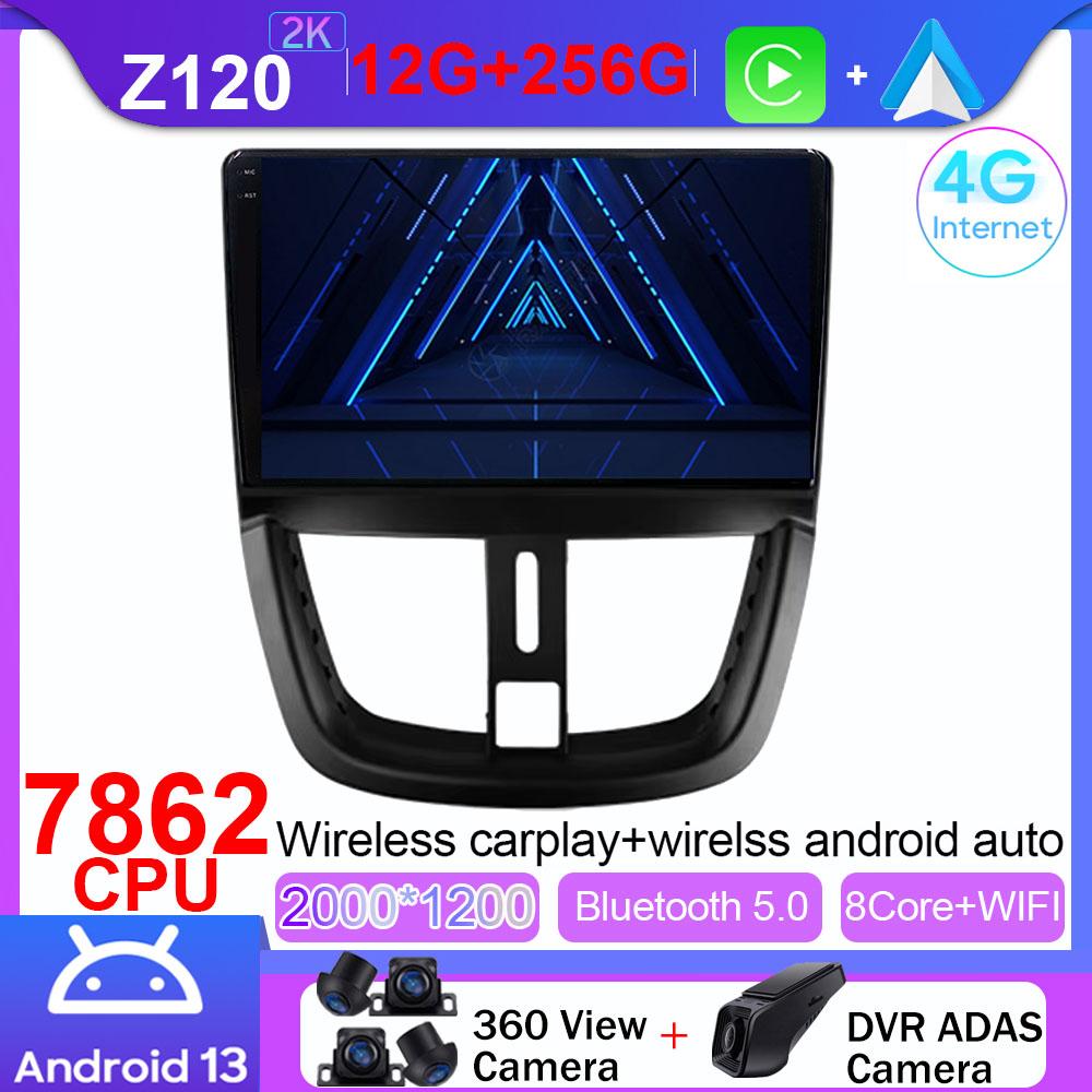 2 Din Android Radio Car Multimedia Player Wireless Carplay GPS WIFI For Peugeot 207 CC 207CC 2006 2007 2008 2009-2015 Auto WIFI