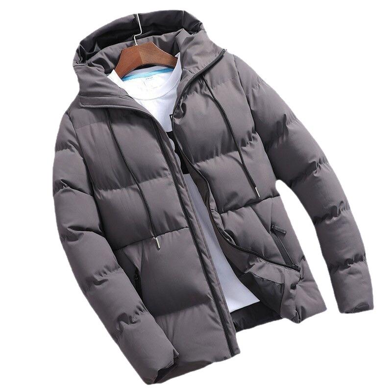 Men's Winter Cotton Hooded Jacket 6XL - Loose Fit, Short, Casual, Trendy Outerwear