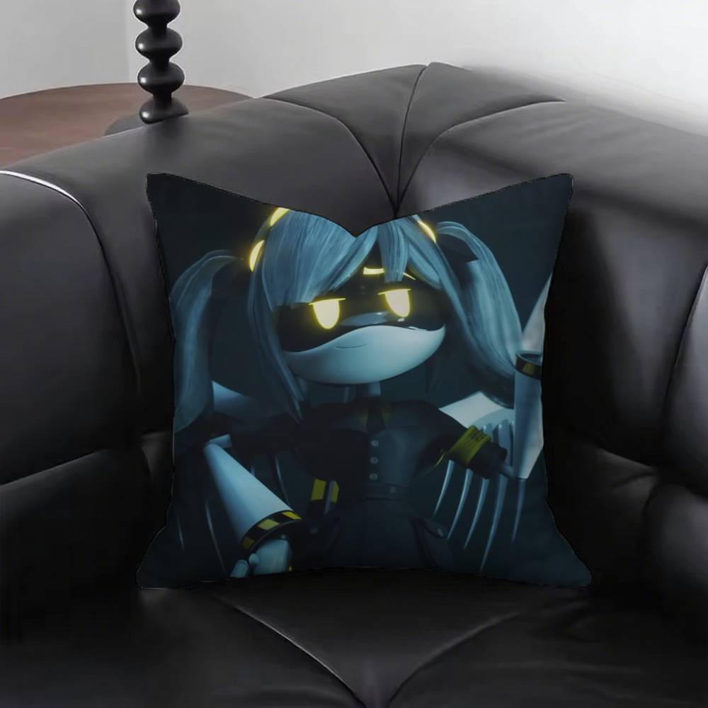 Horror Anime Murder Drones Pillow Case Fashion Square Pillowcase Bedroom Sofa Room Ins Decoration Leisure