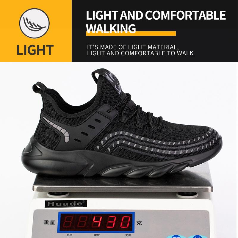 Men's Summer Breathable Anti-smashing Anti-piercing Steel Baotou Lightweight Protective Safety Work Shoes Men