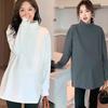 Maternity Clothes with Turtleneck Double-sided German Velvet Large Size Loose and Versatile Bottoming Shirt