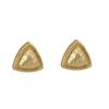 Personalized design sense retro simple geometric hammer pattern concave-convex double-sided three-dimensional triangular versatile female ear buckle