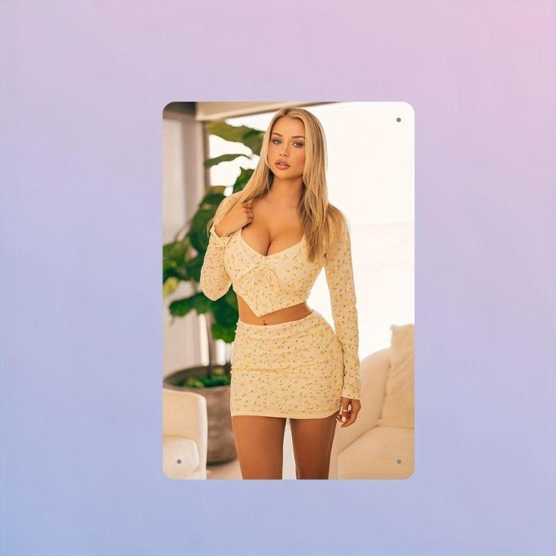 Pin-Up Girl Blechschilder, Garage Werkstatt Metalldekor 20x30cm