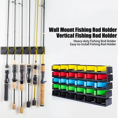 Wand Montieren Angelrute Halter Einstellbar Heavy Duty Vertikale 3 zu 19MM Angeln